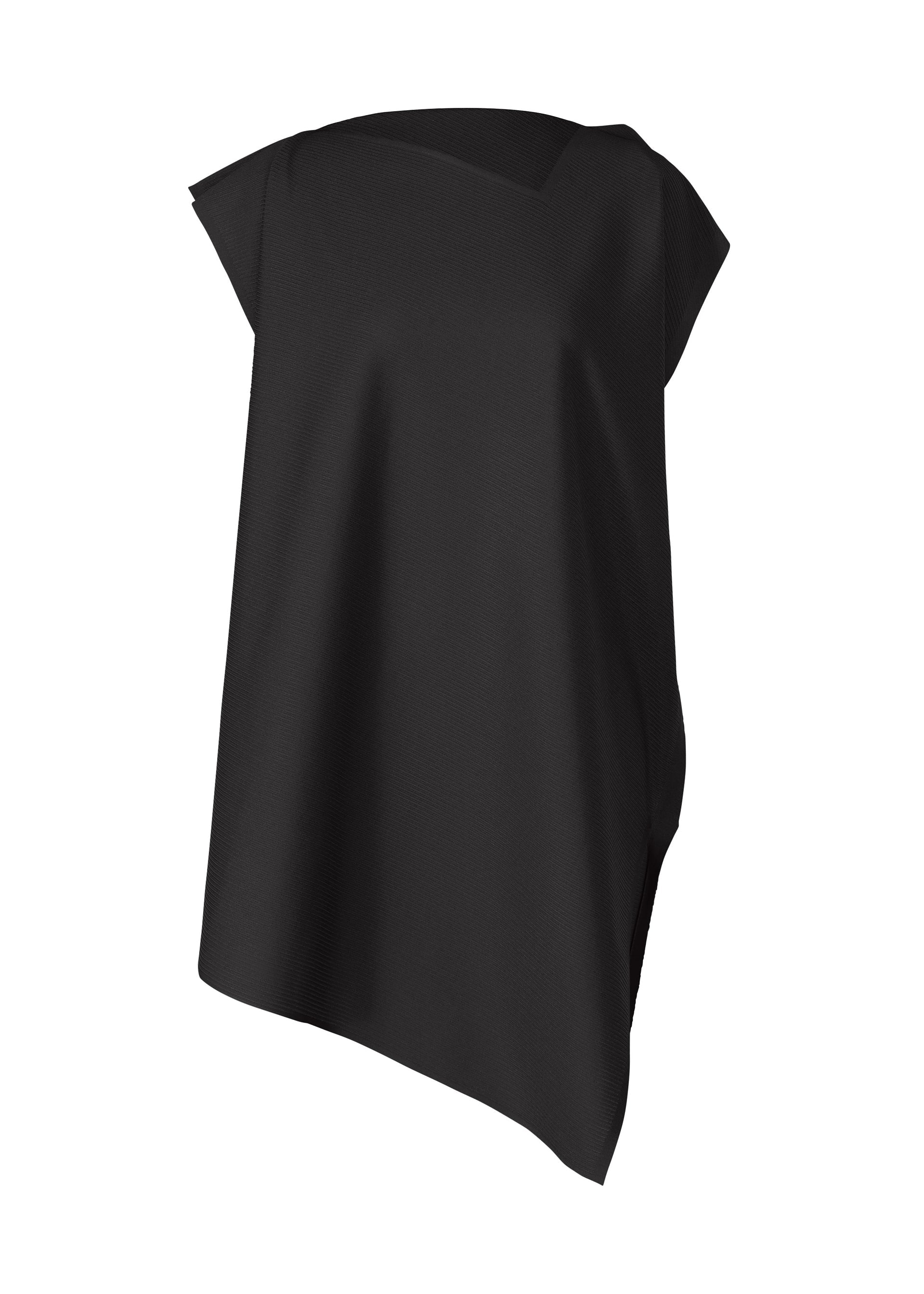 A product shot of the PLEATS PLEASE ISSEY MIYAKE A POC SEA GLASS tunic in black (15).