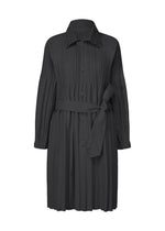 A product shot of the PLEATS PLEASE ISSEY MIYAKE SMOOTH COAT coat in black (15).