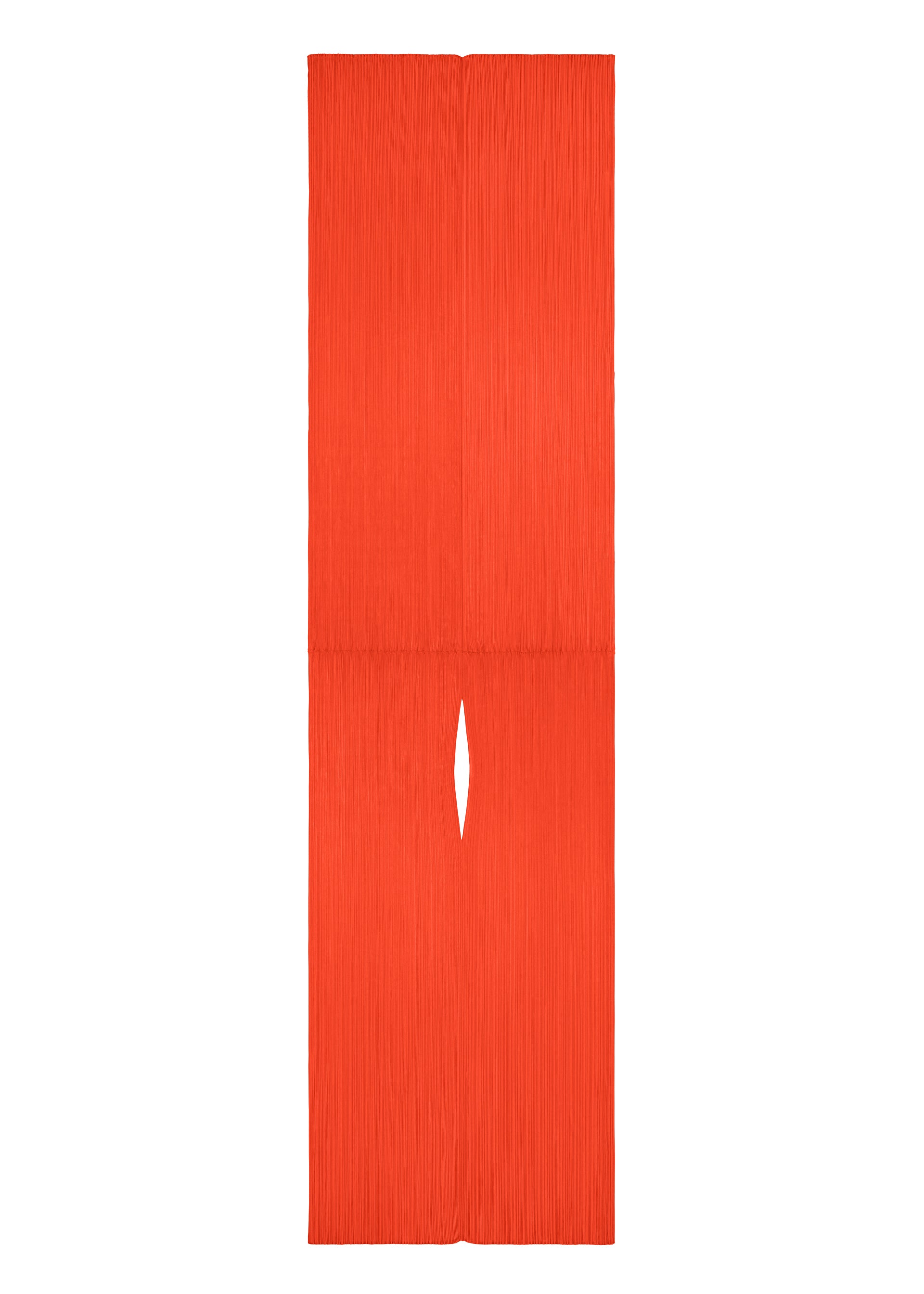 A product shot of the PLEATS PLEASE ISSEY MIYAKE MADAME T FEBRUARY stole in red (24).