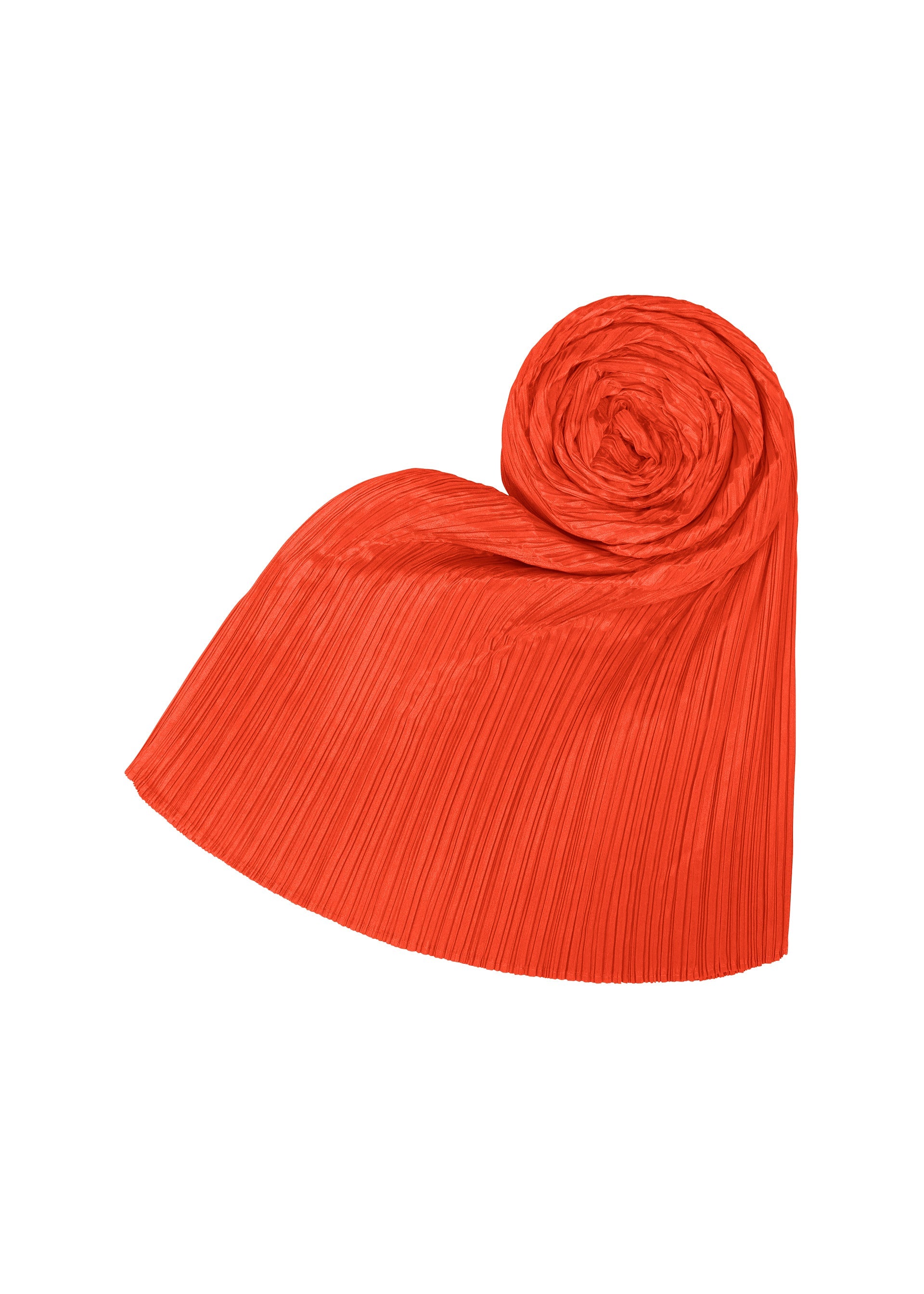 A detail shot of the PLEATS PLEASE ISSEY MIYAKE MADAME T FEBRUARY stole.