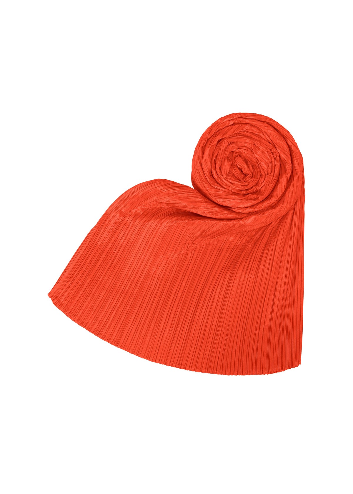 A detail shot of the PLEATS PLEASE ISSEY MIYAKE MADAME T FEBRUARY stole.