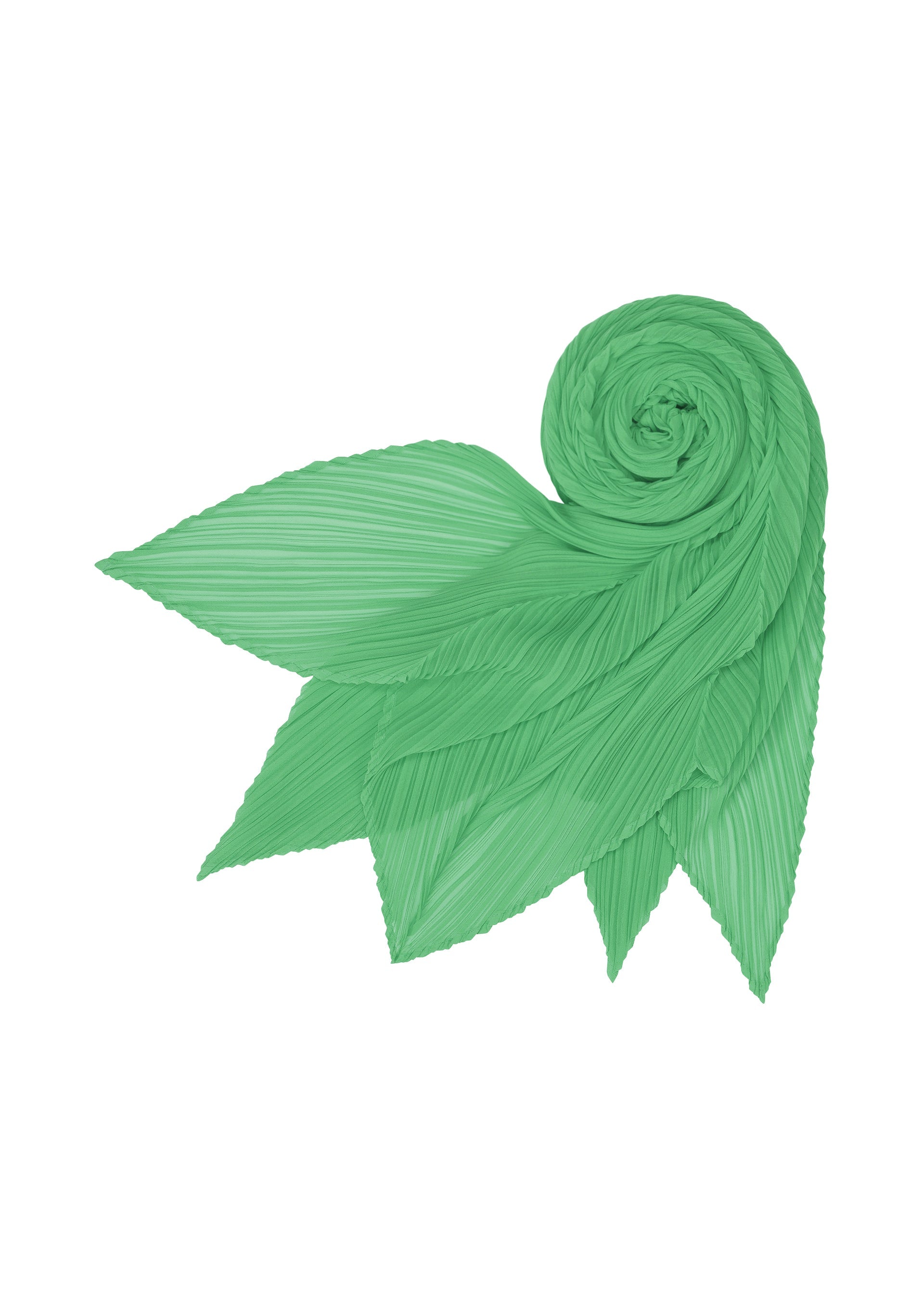 A detail shot of the PLEATS PLEASE ISSEY MIYAKE MONTHLY SCARF MARCH stole.