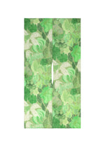 A product shot of the PLEATS PLEASE ISSEY MIYAKE FOGGY FOREST MADAME T stole in grass green (63).