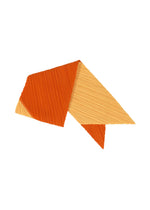 A product shot of the PLEATS PLEASE ISSEY MIYAKE O SCARF APRIL stole in orange x yellow (05).