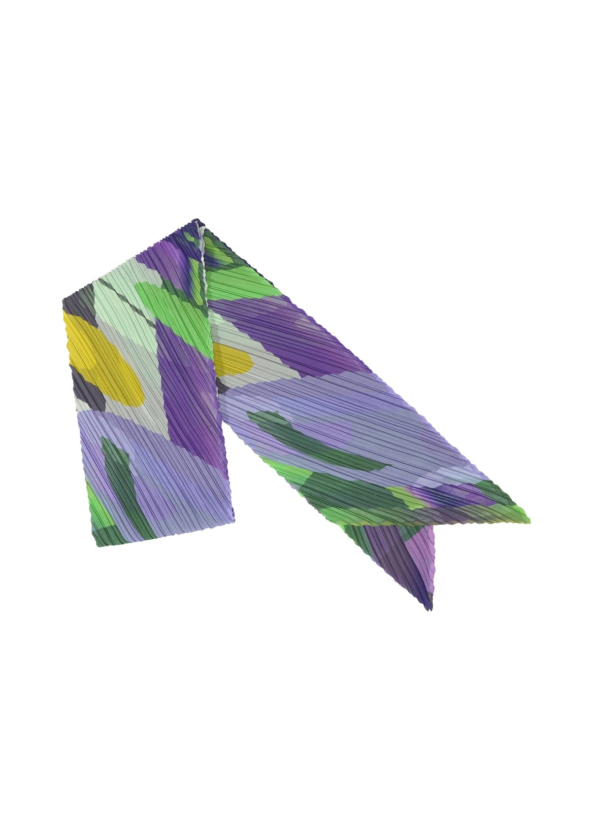 A product shot of the PLEATS PLEASE ISSEY MIYAKE PLAYGROUND SCARF stole in purple (81).