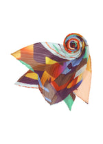 A detail shot of the PLEATS PLEASE ISSEY MIYAKE PLAYGROUND SCARF stole.