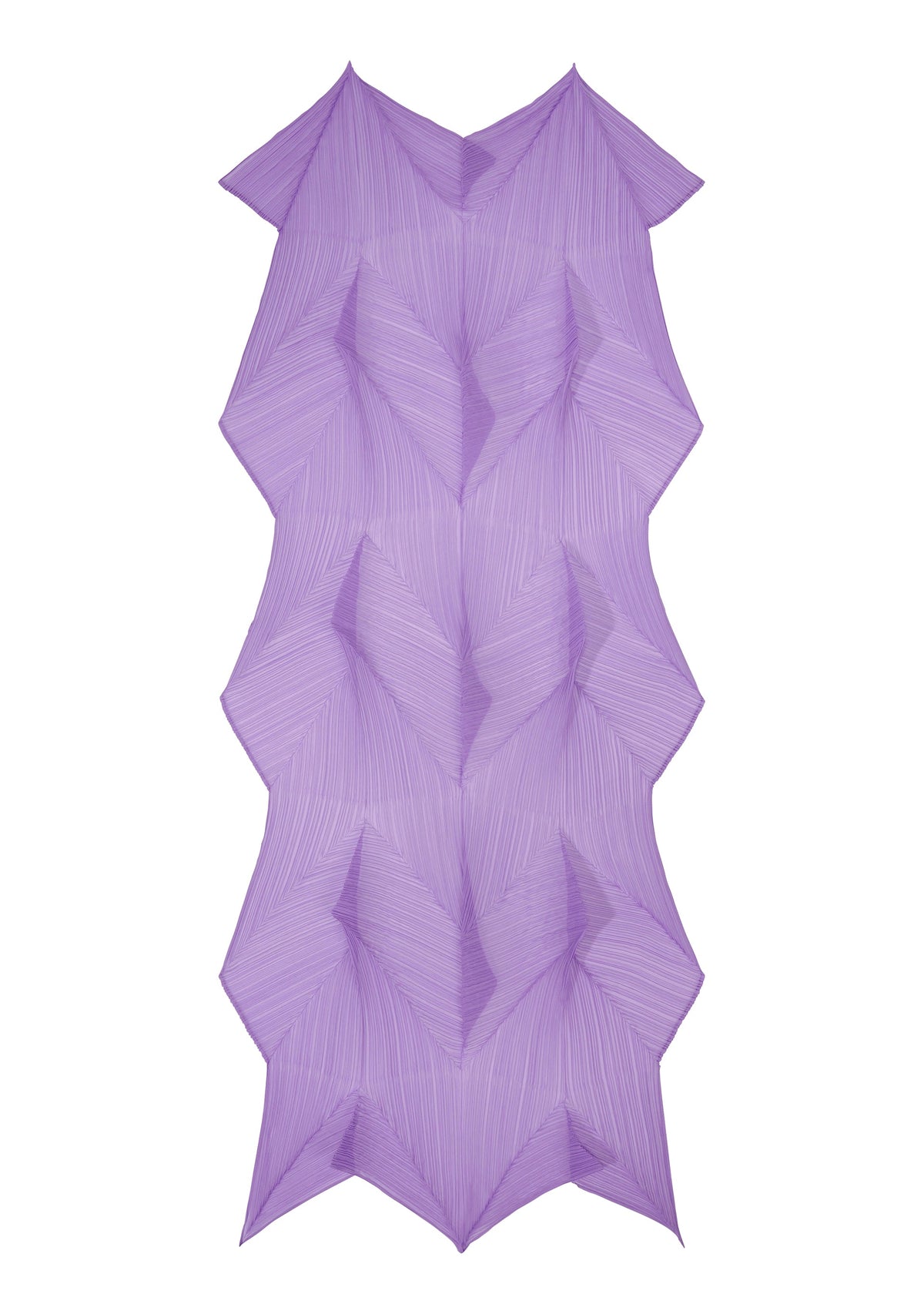 A detail shot of the PLEATS PLEASE ISSEY MIYAKE ZIGZAG SCARF stole.