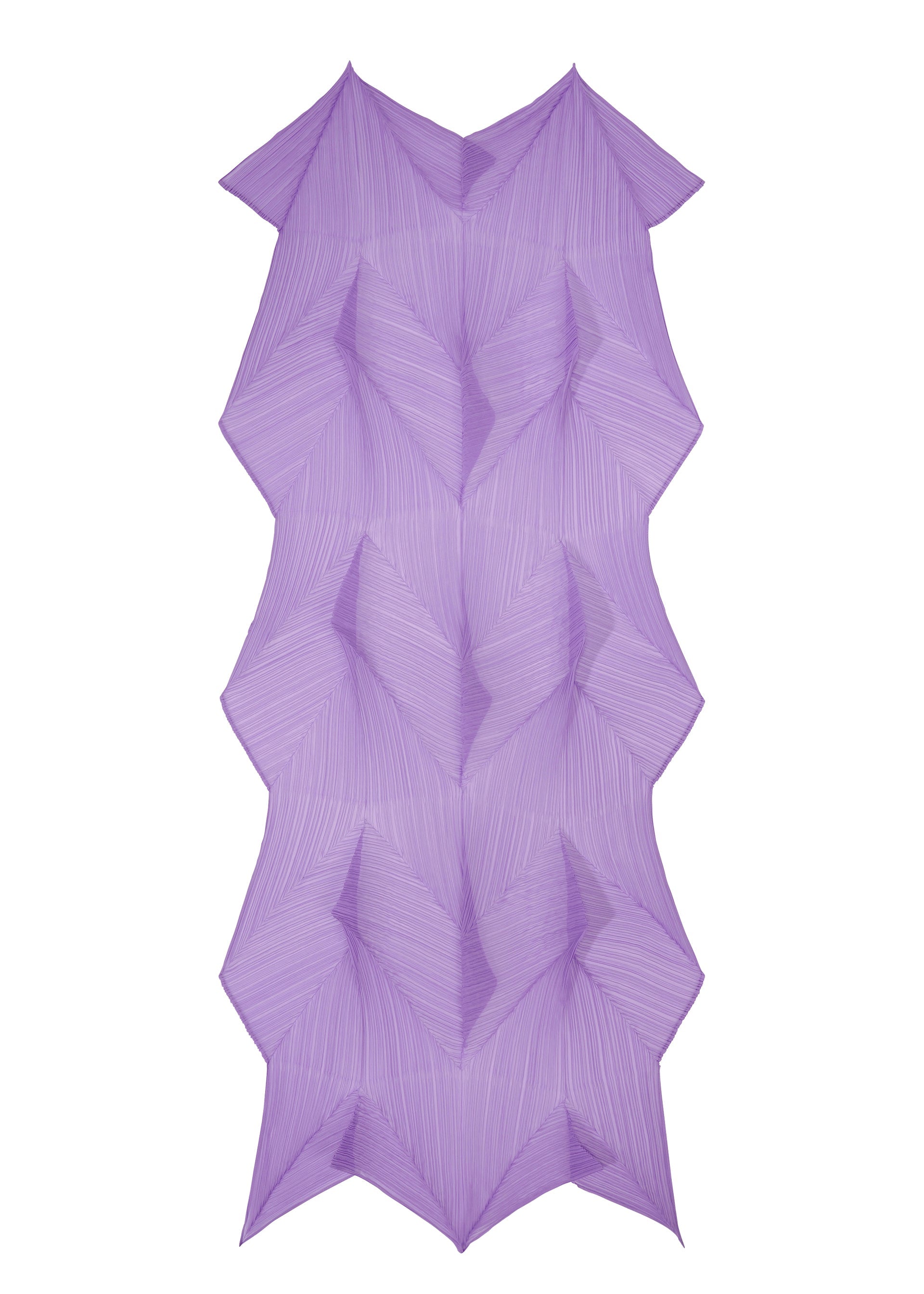 A detail shot of the PLEATS PLEASE ISSEY MIYAKE ZIGZAG SCARF stole.