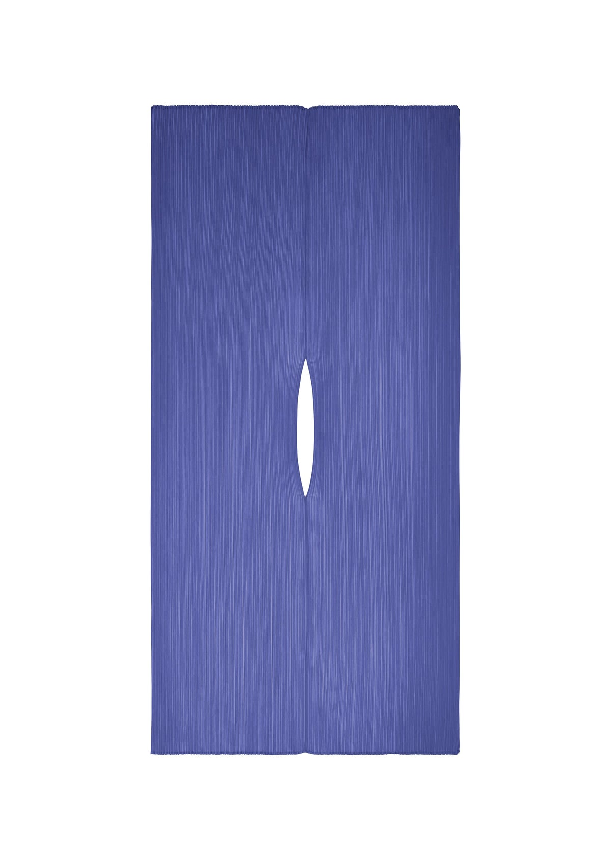 A product shot of the PLEATS PLEASE ISSEY MIYAKE MADAME T MAY stole in blue (72).
