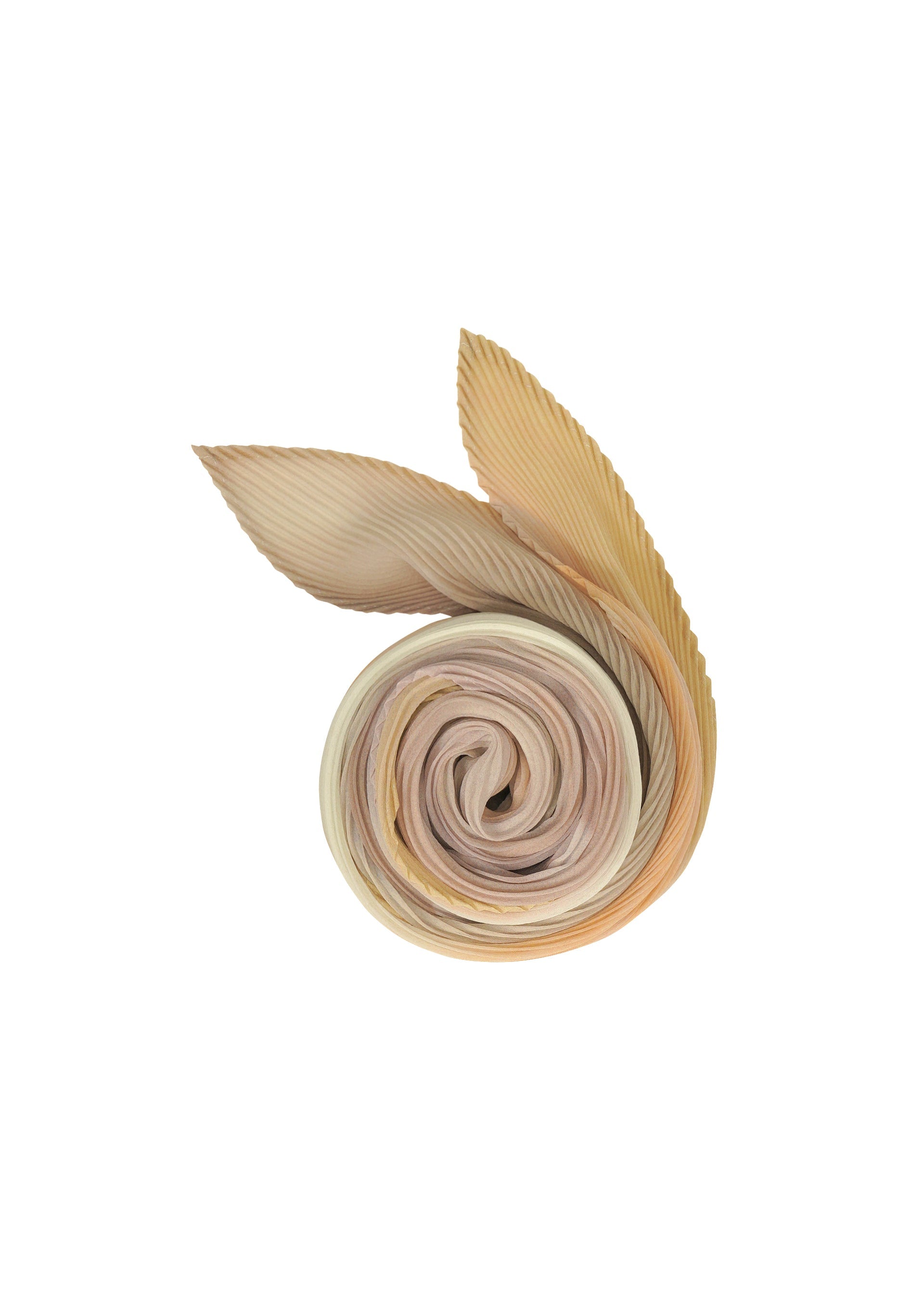 A product shot of the PLEATS PLEASE ISSEY MIYAKE SEA BUBBLE SCARF stole in greige (42).