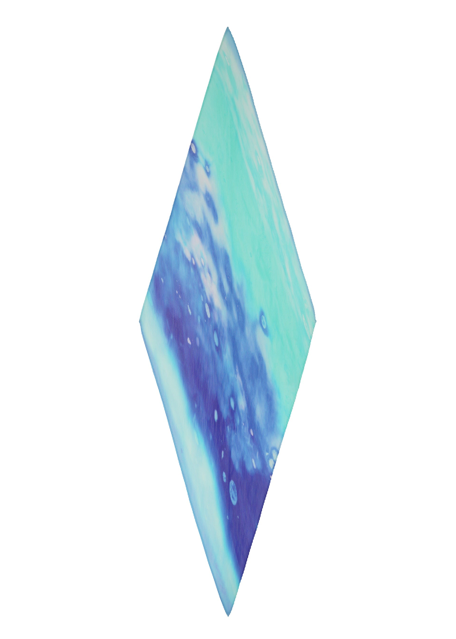 A detail shot of the PLEATS PLEASE ISSEY MIYAKE SEA BUBBLE SCARF stole.