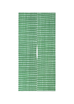 A product shot of the PLEATS PLEASE ISSEY MIYAKE BASKET MADAME-T stole in green.