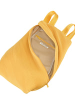 A detail shot of the PLEATS PLEASE ISSEY MIYAKE BIAS PLEATS BACKPACK bags.