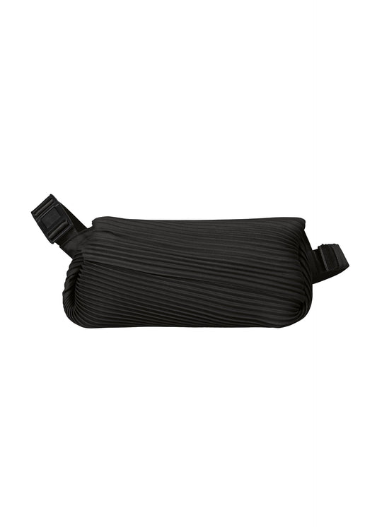 A product shot of the PLEATS PLEASE ISSEY MIYAKE BIAS PLEATS WAIST BAG bags in black (15).