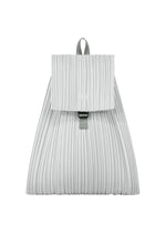 A product shot of the PLEATS PLEASE ISSEY MIYAKE PLEATS KNAPSACK bag in cool grey (11).