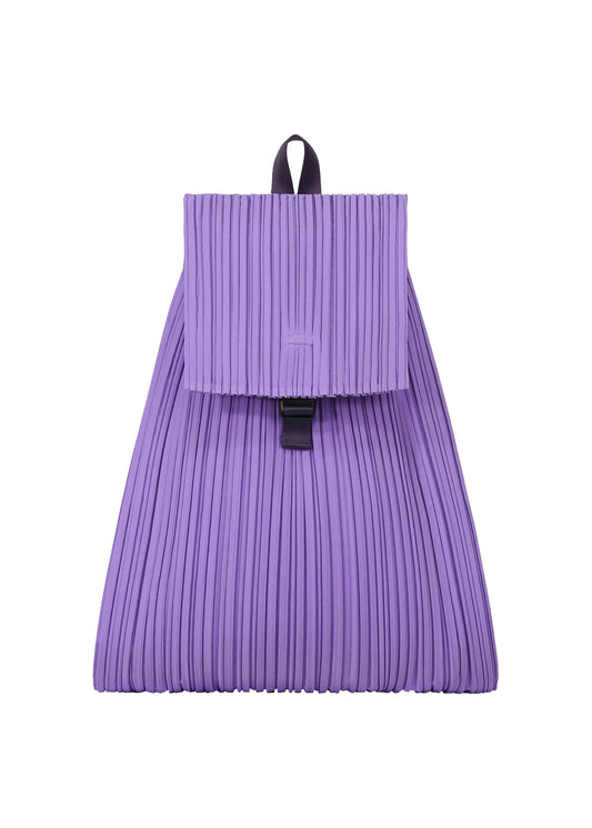A product shot of the PLEATS PLEASE ISSEY MIYAKE PLEATS KNAPSACK bag in purple (81).