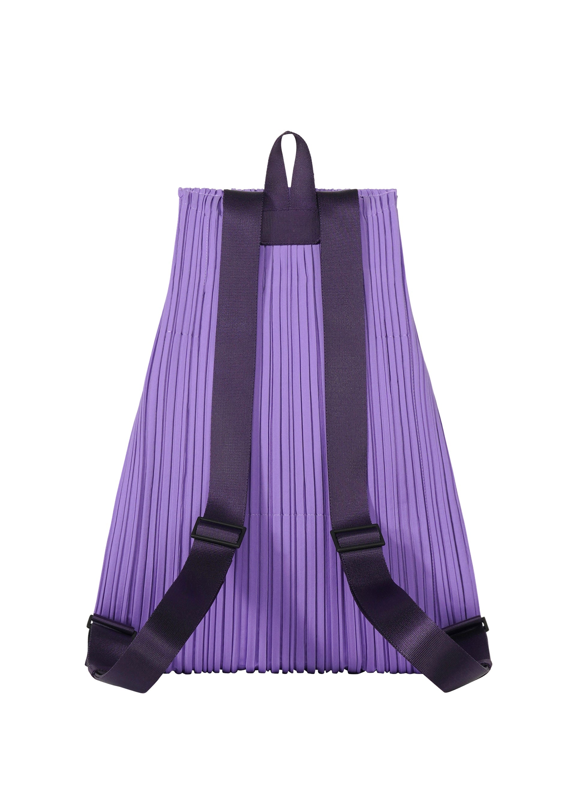 A detail shot of the PLEATS PLEASE ISSEY MIYAKE PLEATS KNAPSACK bag.