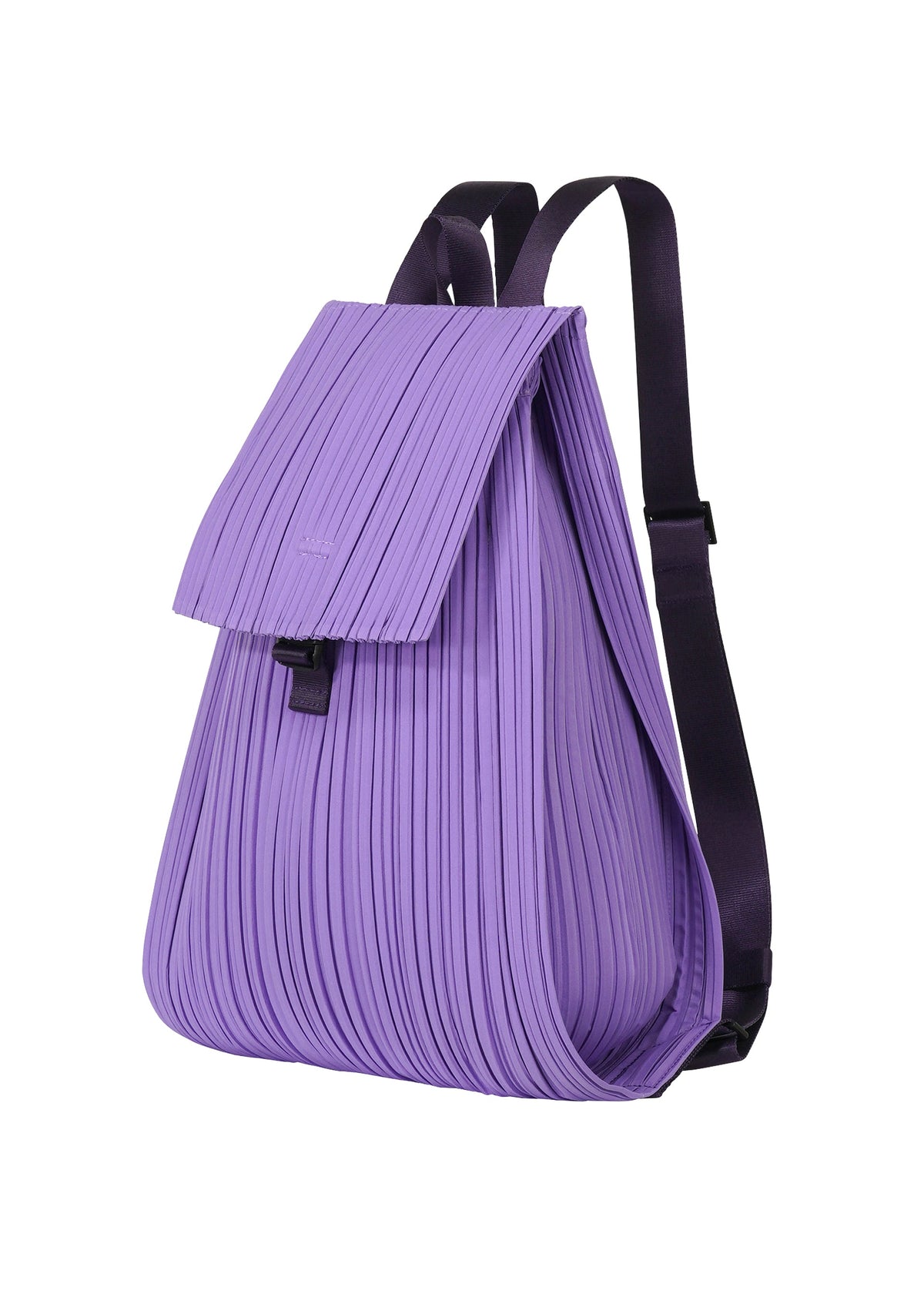 A detail shot of the PLEATS PLEASE ISSEY MIYAKE PLEATS KNAPSACK bag.