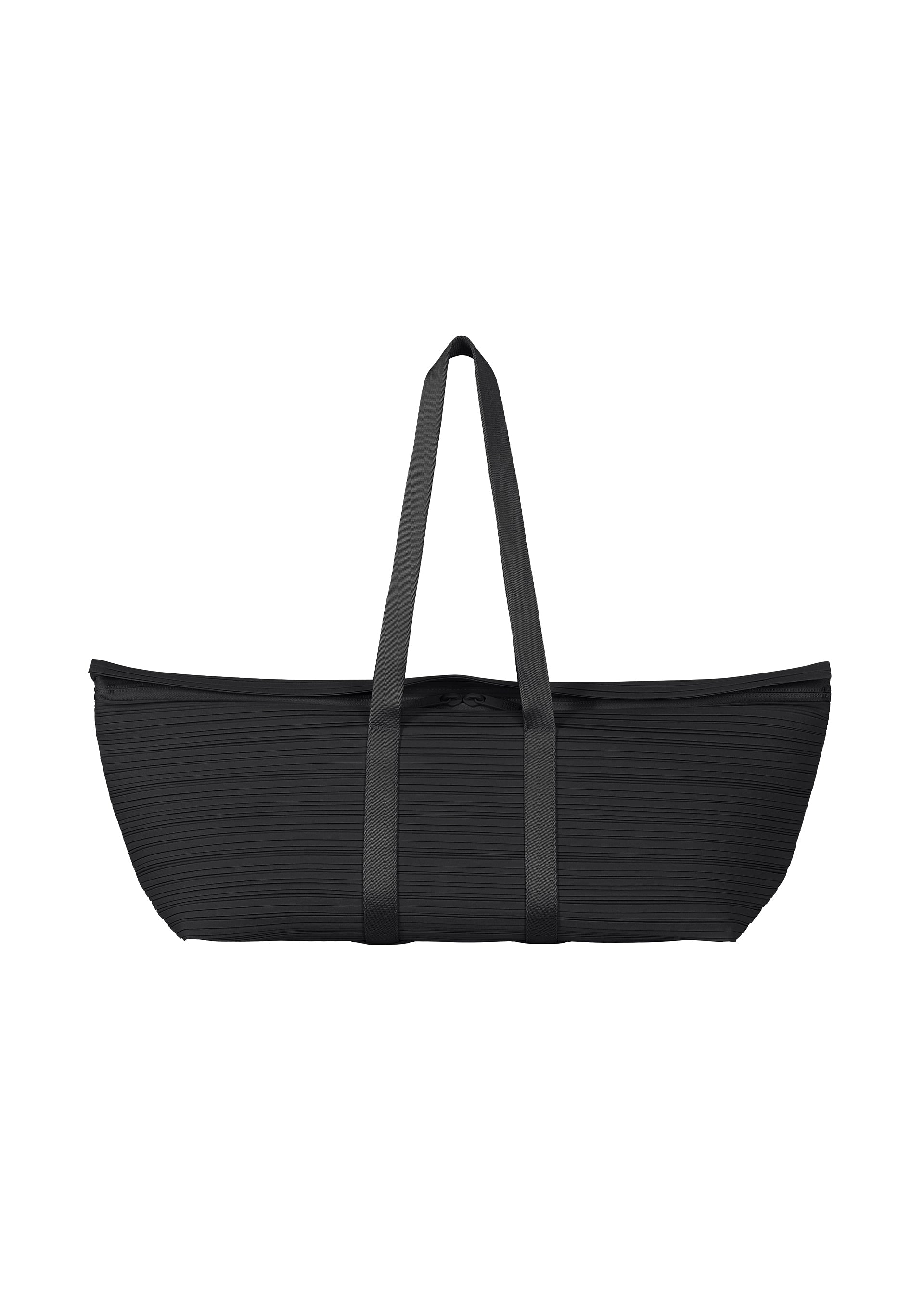 A product shot of the PLEATS PLEASE ISSEY MIYAKE PLEATS BOSTON BAG bag in black.
