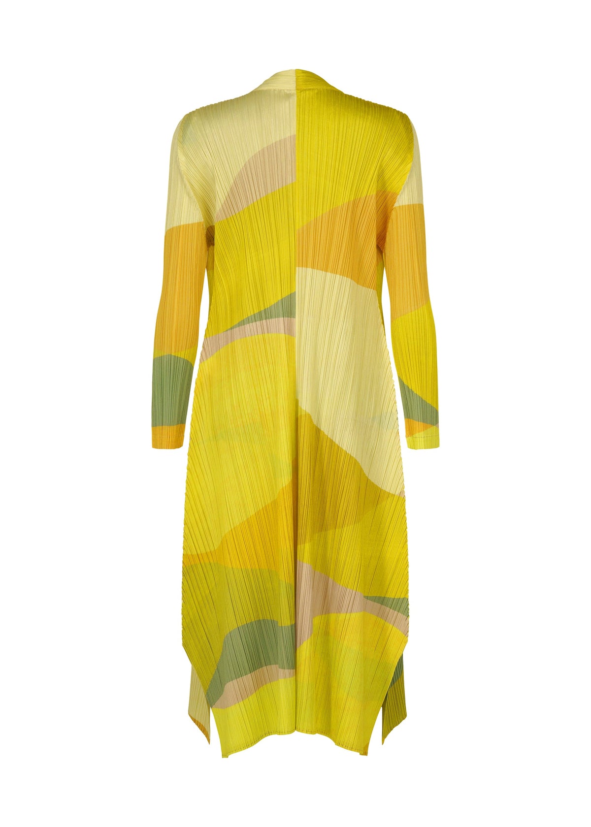 A detail shot of the PLEATS PLEASE ISSEY MIYAKE ORBIT coat.