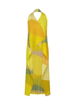 A product shot of the PLEATS PLEASE ISSEY MIYAKE ORBIT vest in yellow.