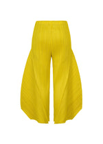 A detail shot of the PLEATS PLEASE ISSEY MIYAKE MONTHLY COLORS : OCTOBER trousers.