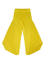 A detail shot of the PLEATS PLEASE ISSEY MIYAKE MONTHLY COLORS : OCTOBER trousers.