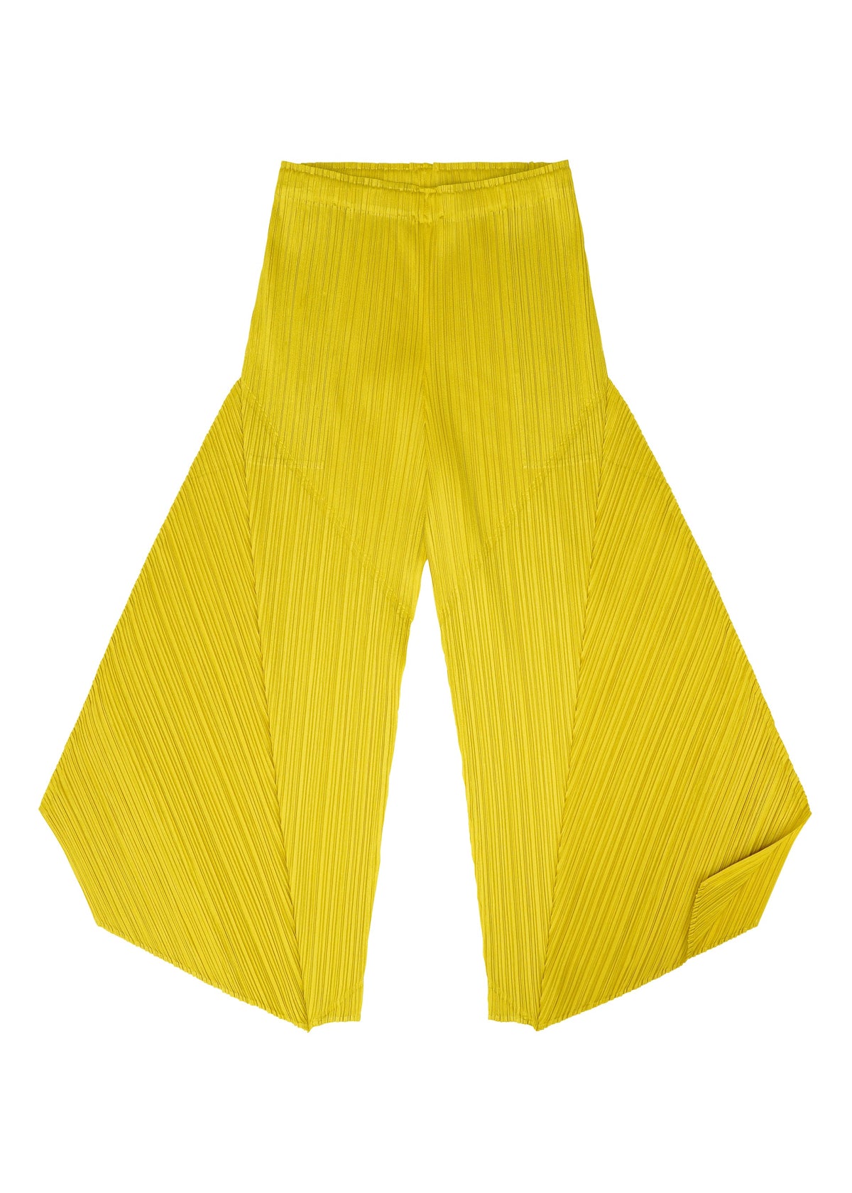 A detail shot of the PLEATS PLEASE ISSEY MIYAKE MONTHLY COLORS : OCTOBER trousers.