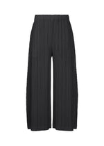 A product shot of the PLEATS PLEASE ISSEY MIYAKE THICKER BOTTOMS 1 trousers in black.