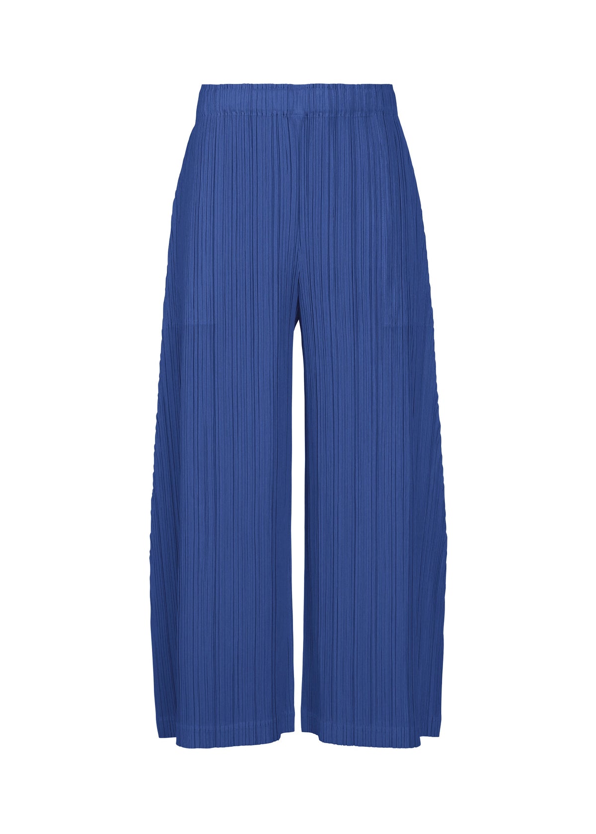 A product shot of the PLEATS PLEASE ISSEY MIYAKE THICKER BOTTOMS 1 trousers in blue.