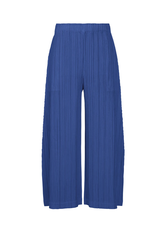 A product shot of the PLEATS PLEASE ISSEY MIYAKE THICKER BOTTOMS 1 trousers in blue.