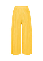 A detail shot of the PLEATS PLEASE ISSEY MIYAKE THICKER BOTTOMS 1 trousers.