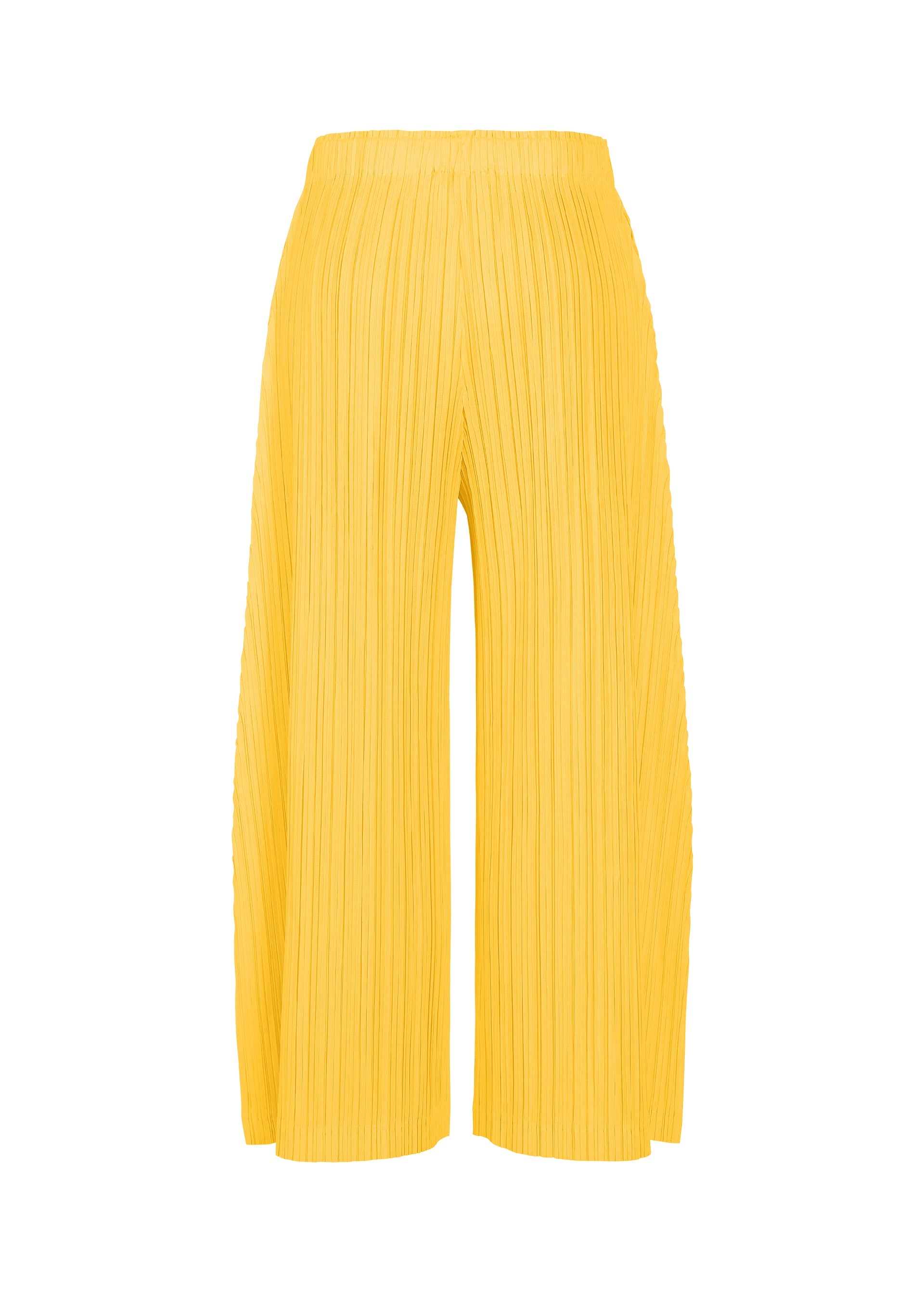 A detail shot of the PLEATS PLEASE ISSEY MIYAKE THICKER BOTTOMS 1 trousers.