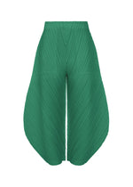 A product shot of the PLEATS PLEASE ISSEY MIYAKE THICKER BOTTOMS 1 trousers in fresh green.