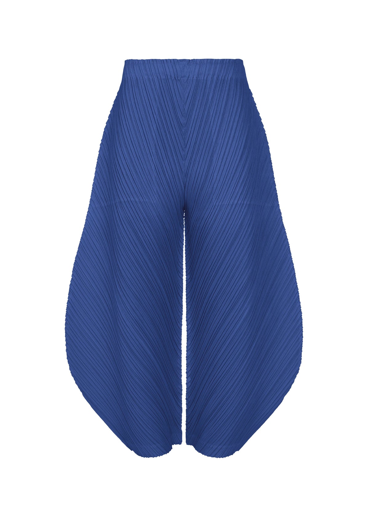 A product shot of the PLEATS PLEASE ISSEY MIYAKE THICKER BOTTOMS 1 trousers in blue.