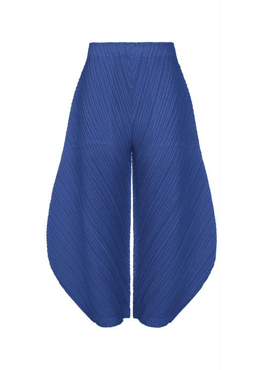A product shot of the PLEATS PLEASE ISSEY MIYAKE THICKER BOTTOMS 1 trousers in blue.