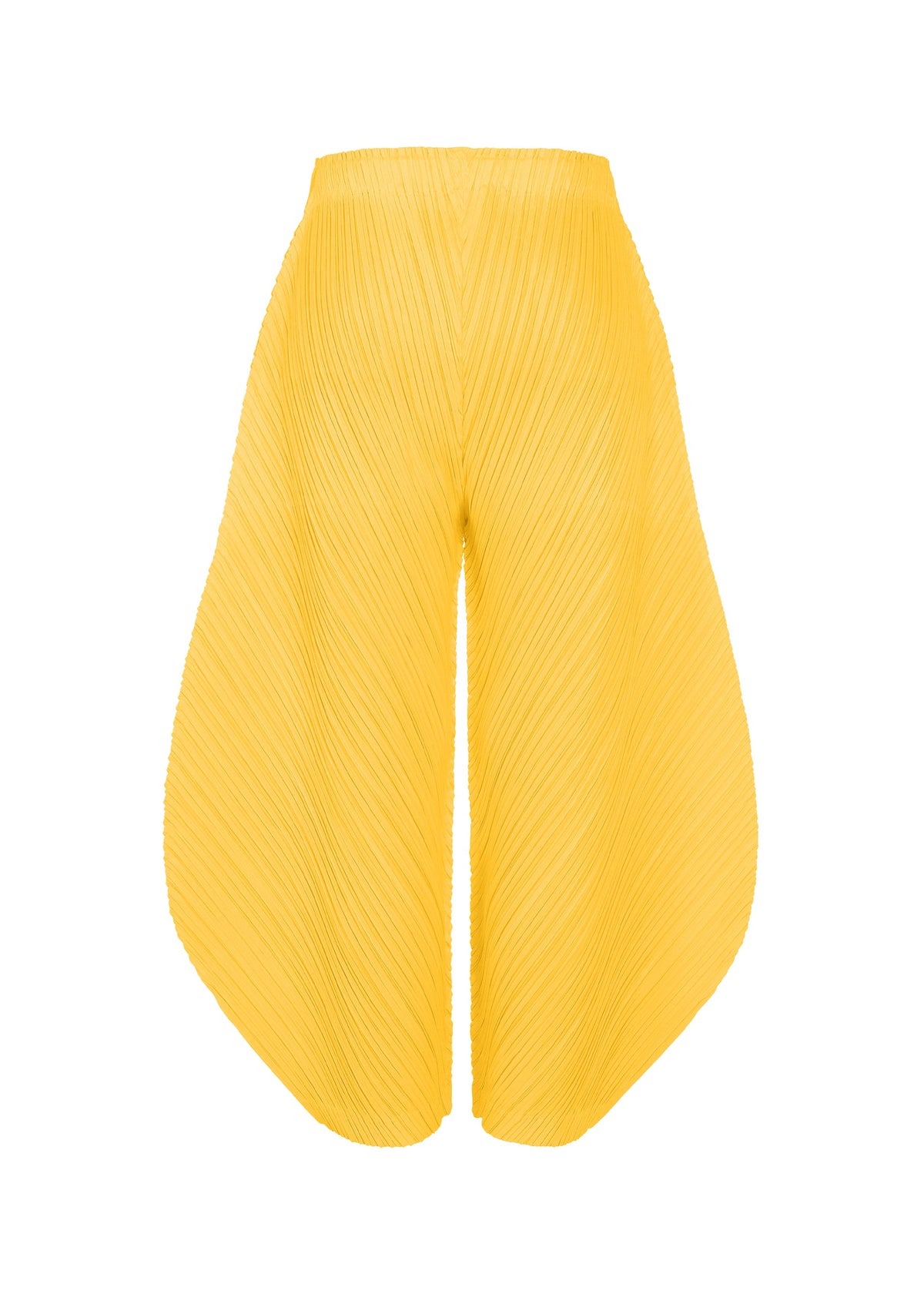 A detail shot of the PLEATS PLEASE ISSEY MIYAKE THICKER BOTTOMS 1 trousers.
