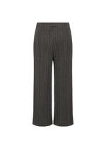 A detail shot of the PLEATS PLEASE ISSEY MIYAKE COTTON DENIM BLACK trousers.