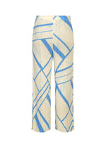 A detail shot of the PLEATS PLEASE ISSEY MIYAKE FOLD LINE trousers.