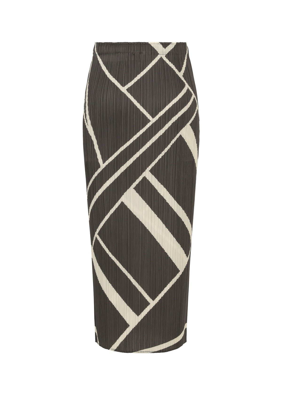 A detail shot of the PLEATS PLEASE ISSEY MIYAKE FOLD LINE skirt.
