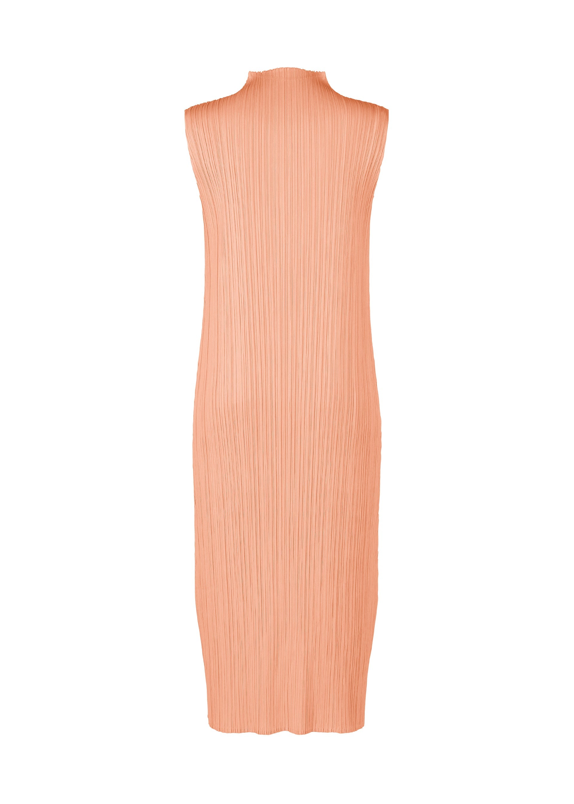 A detail shot of the PLEATS PLEASE ISSEY MIYAKE MONTHLY COLORS : JULY dress.