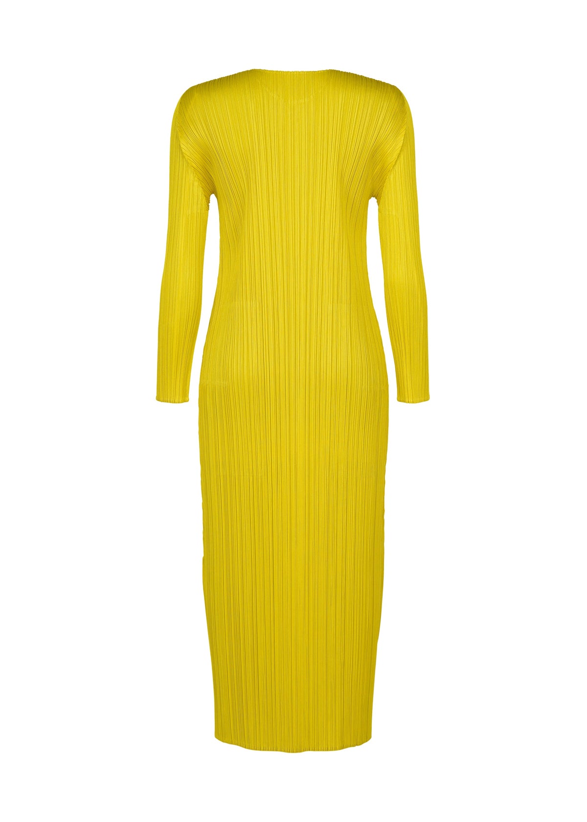 A detail shot of the PLEATS PLEASE ISSEY MIYAKE MONTHLY COLORS : OCTOBER dress.