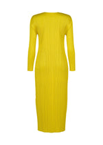 A detail shot of the PLEATS PLEASE ISSEY MIYAKE MONTHLY COLORS : OCTOBER dress.