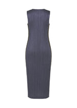 A detail shot of the PLEATS PLEASE ISSEY MIYAKE COTTON DENIM dress.