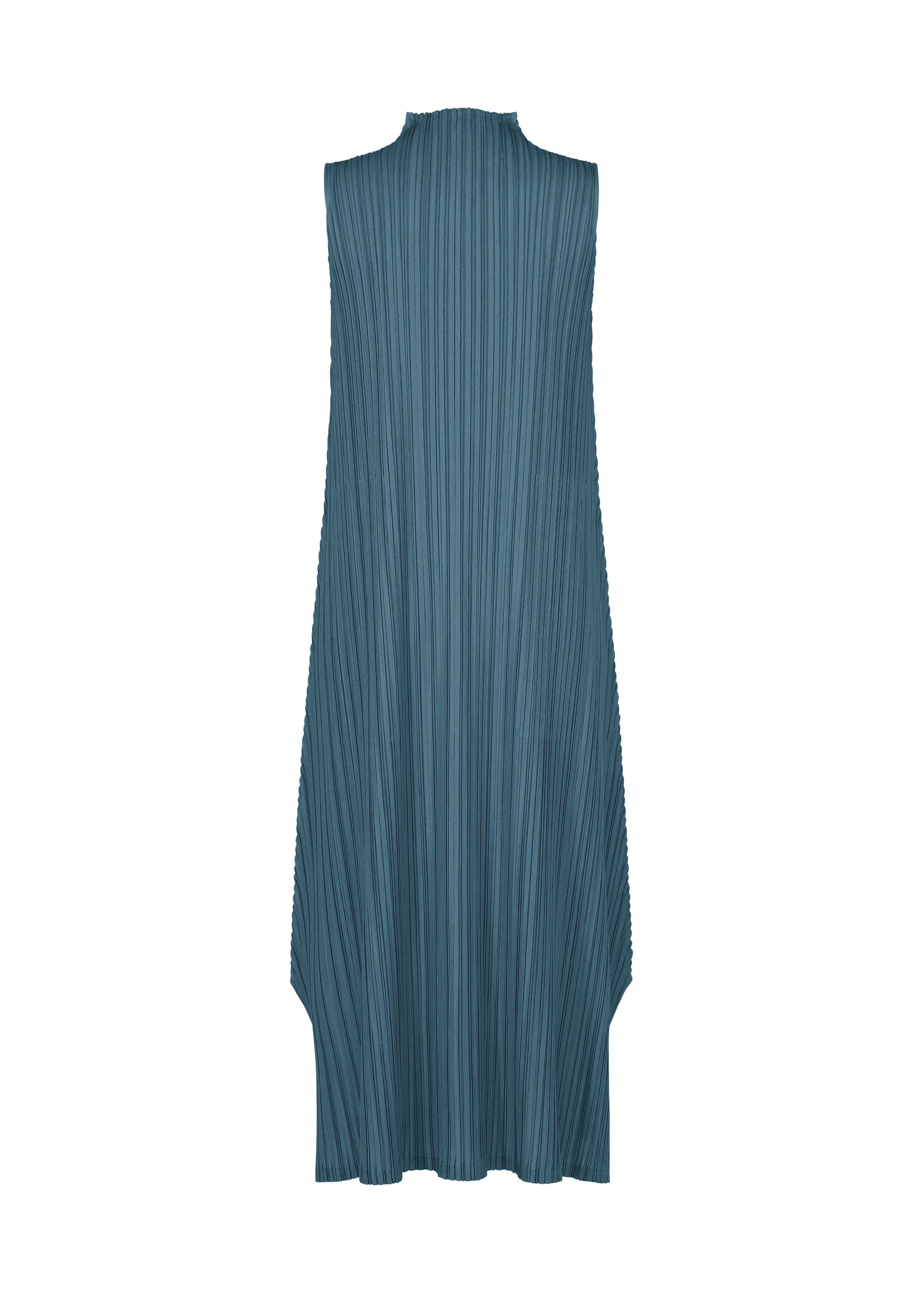 A detail shot of the PLEATS PLEASE ISSEY MIYAKE MELLOW PLEATS dress.