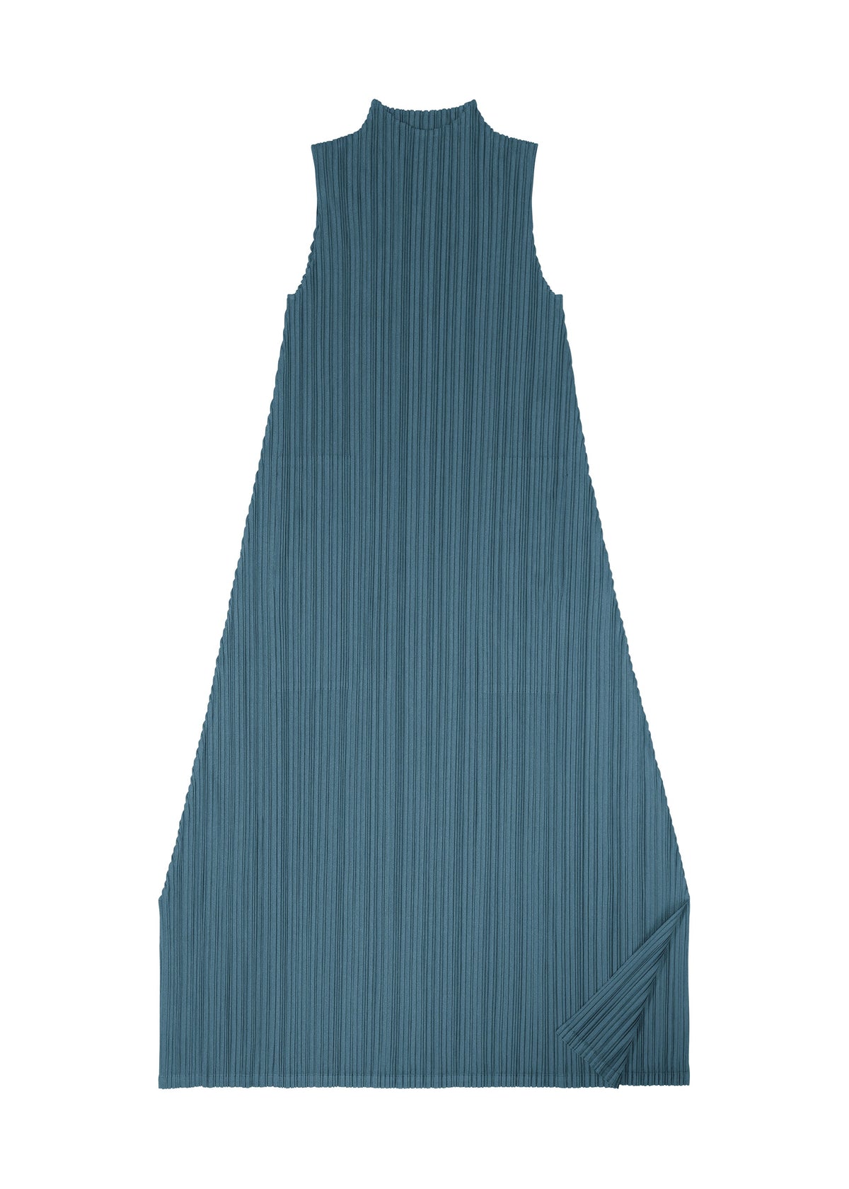 A detail shot of the PLEATS PLEASE ISSEY MIYAKE MELLOW PLEATS dress.