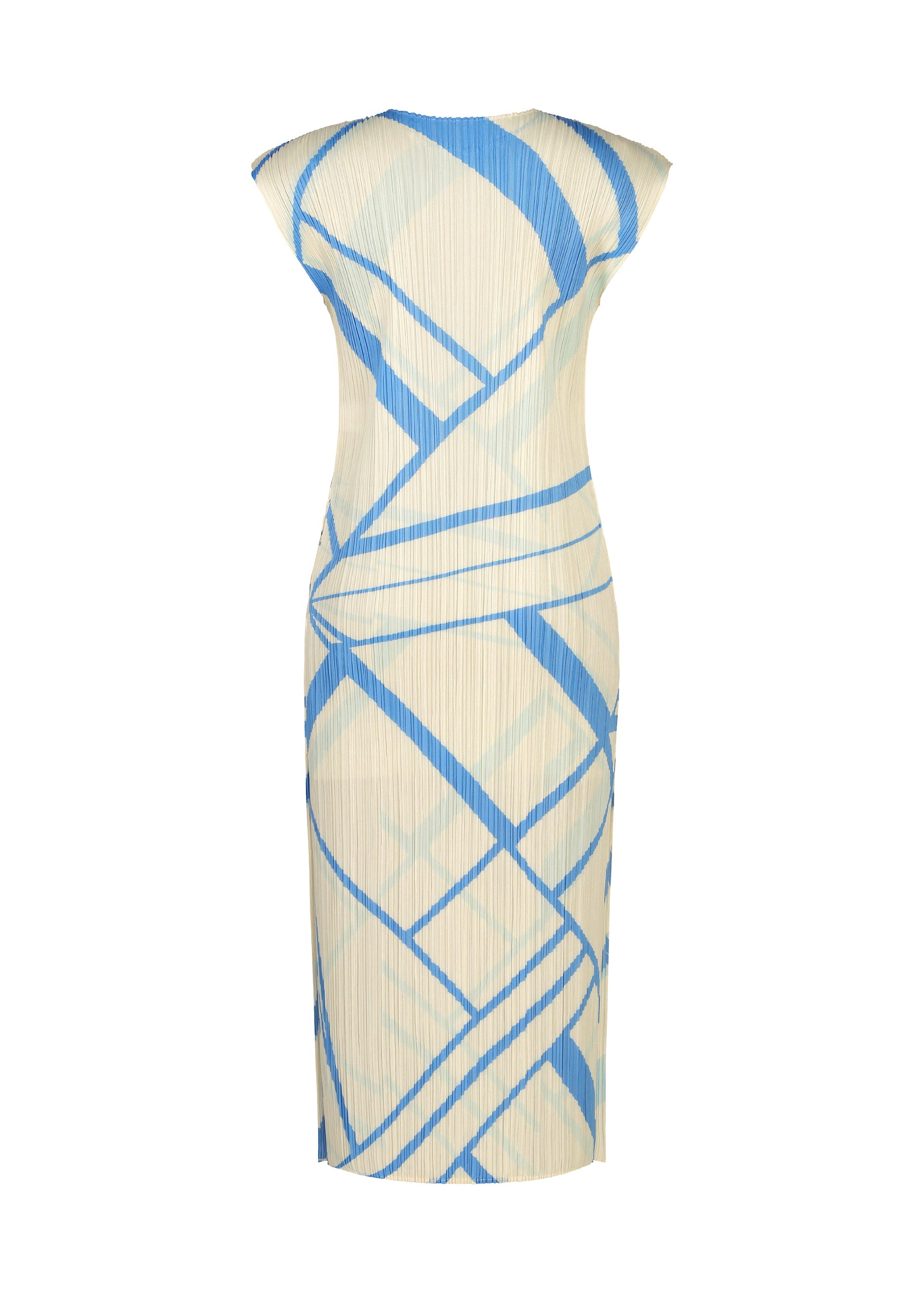 A detail shot of the PLEATS PLEASE ISSEY MIYAKE FOLD LINE dress.