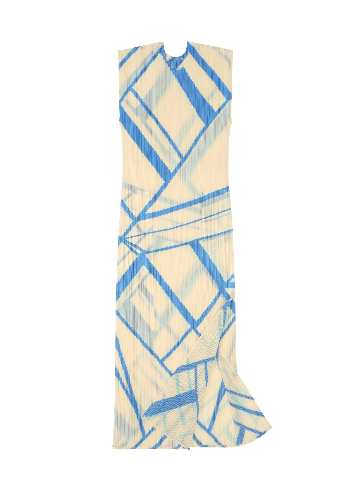 A detail shot of the PLEATS PLEASE ISSEY MIYAKE FOLD LINE dress.