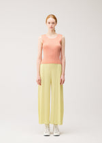 A model wears the PLEATS PLEASE ISSEY MIYAKE MONTHLY COLORS : JULY top.