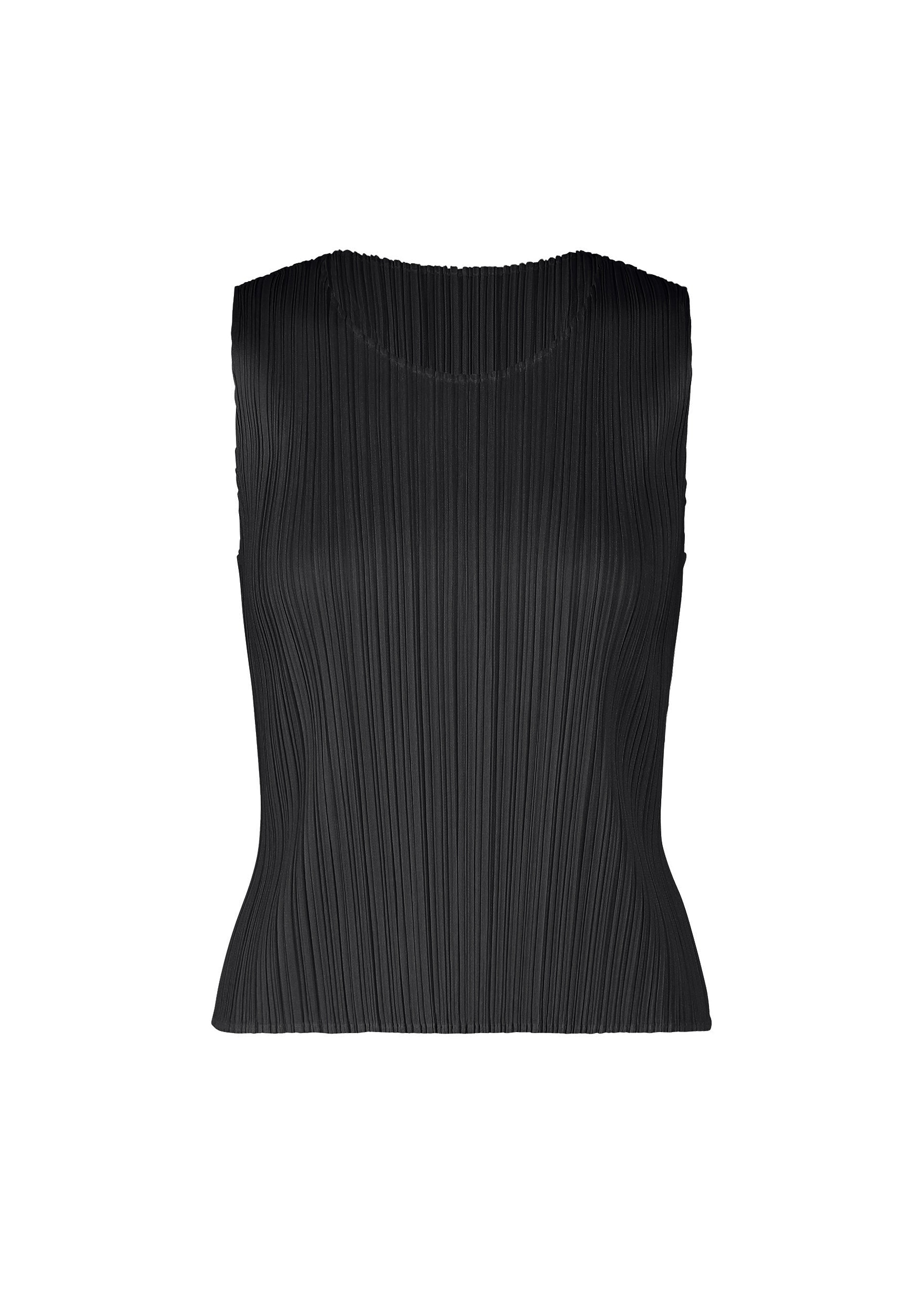 A product shot of the PLEATS PLEASE ISSEY MIYAKE MONTHLY COLORS : JULY shirt in black.
